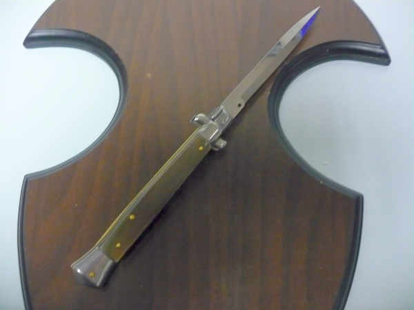 Frank Beltrame , italian stiletto , pugnale - 28 cm , corno di bufalo scuro,baionetta, modello FB 28/58B - 10