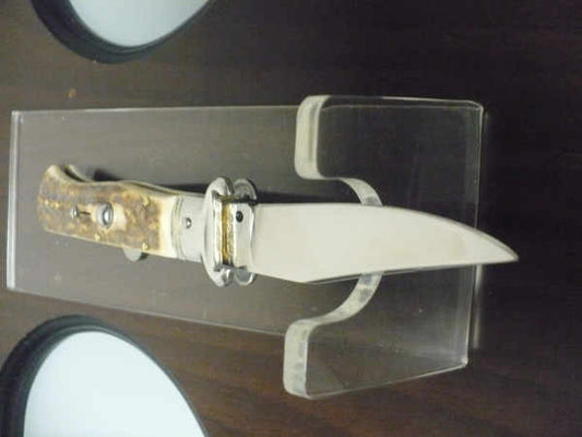 Famiglia Spadon - stiletto  calibro /20 - corno di cervo / deer horn - taglio classico clip point - 10