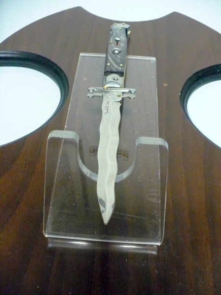 Swinguard Frank Beltrame - edizione limitata - italian stiletto 28 cm - corno di bufalo scuro - lama kriss FB 550/58- 10