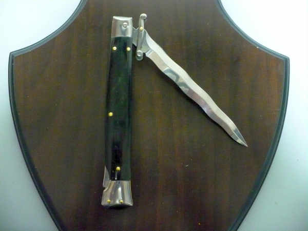 Swinguard Frank Beltrame - edizione limitata - italian stiletto 28 cm - corno di bufalo scuro - lama kriss FB 550/58- 10