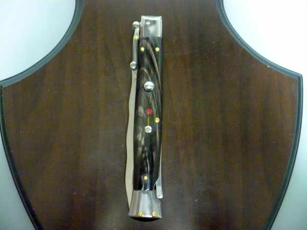 Swinguard Frank Beltrame - edizione limitata - italian stiletto 28 cm - corno di bufalo scuro - lama kriss FB 550/58- 10