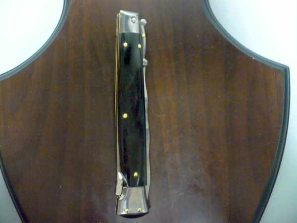 Swinguard Frank Beltrame - edizione limitata - italian stiletto 28 cm - corno di bufalo scuro - lama kriss FB 550/58- 10