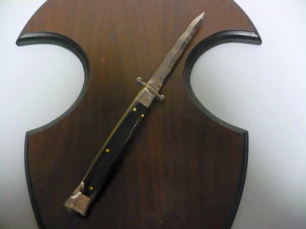 Swinguard Frank Beltrame - edizione limitata - italian stiletto 28 cm - corno di bufalo scuro - lama kriss FB 550/58- 10