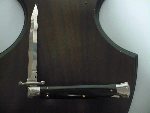 Swinguard Frank Beltrame - edizione limitata - italian stiletto 28 cm - corno di bufalo scuro - lama kriss FB 550/58- 10