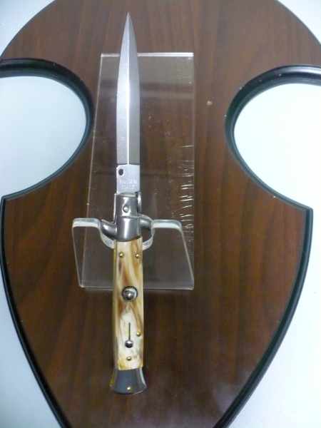 Italian stiletto - pugnale Frank Beltrame - 23 cm -corno di bufalo chiaro , lama dagger-  FB 23/48D -11
