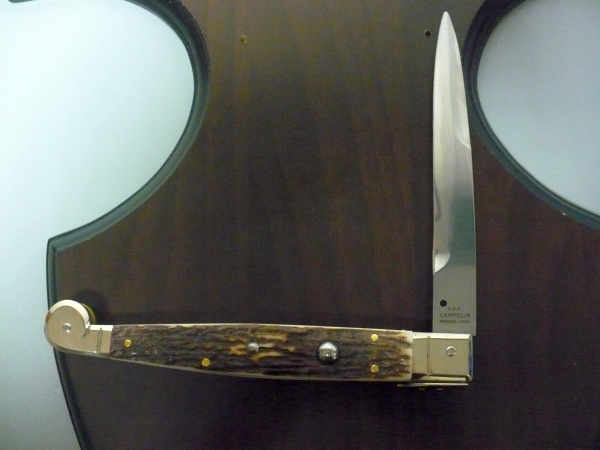 Siciliano, Picklock A.G.A. Campolin- sicilian fighting - italian stiletto 30 cm - corno di cervo / deer horn - 11