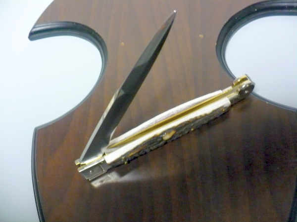 Siciliano, Picklock A.G.A. Campolin- sicilian fighting - italian stiletto 30 cm - corno di cervo / deer horn - 11