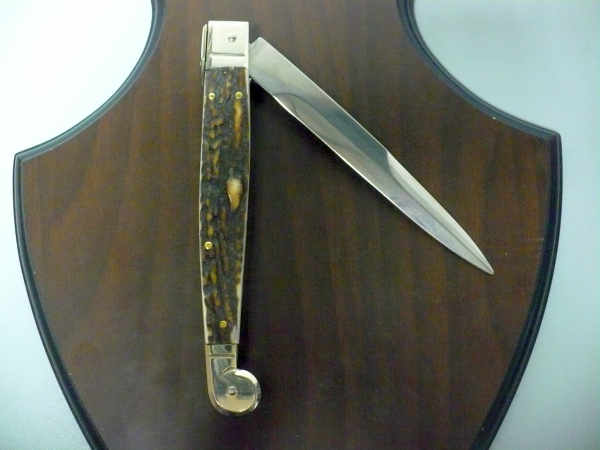 Siciliano, Picklock A.G.A. Campolin- sicilian fighting - italian stiletto 30 cm - corno di cervo / deer horn - 11