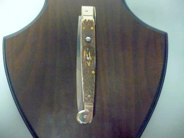Siciliano, Picklock A.G.A. Campolin- sicilian fighting - italian stiletto 30 cm - corno di cervo / deer horn - 11
