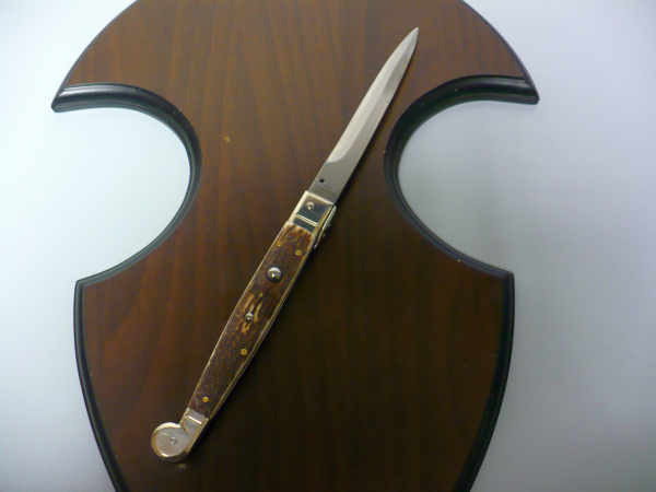 Siciliano, Picklock A.G.A. Campolin- sicilian fighting - italian stiletto 30 cm - corno di cervo / deer horn - 11