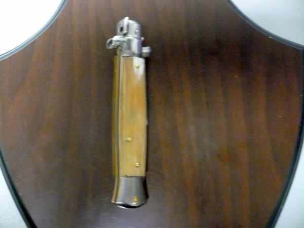 Italian stiletto - pugnale Frank Beltrame - 23 cm - corno di bufalo chiaro , lama baionetta  -  FB 23/48B - 12