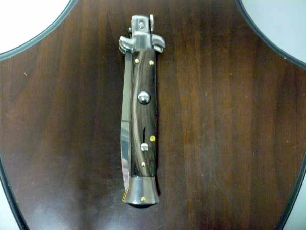 Frank Beltrame , italian stiletto , pugnale -23 cm , corno di bufalo scuro,baionetta , modello FB 23/58B - 12