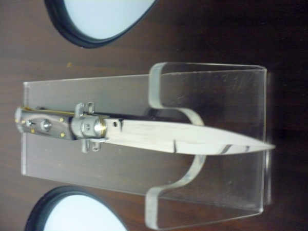 Frank Beltrame , italian stiletto , pugnale -23 cm , corno di bufalo scuro,baionetta , modello FB 23/58B - 12