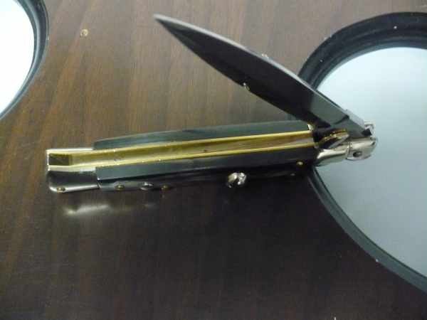 Picklock - Frank Beltrame - Italian stiletto -pugnale 23cm, lama dagger- corno di bufalo scuro FB  P23/58 - 12