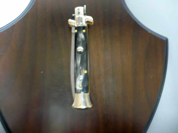 Picklock - Frank Beltrame - Italian stiletto -pugnale 23cm, lama dagger- corno di bufalo scuro FB  P23/58 - 12