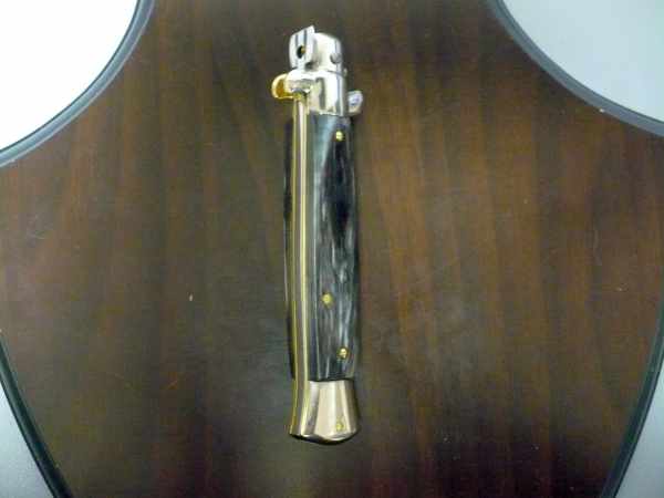 Picklock - Frank Beltrame - Italian stiletto -pugnale 23cm, lama dagger- corno di bufalo scuro FB  P23/58 - 12