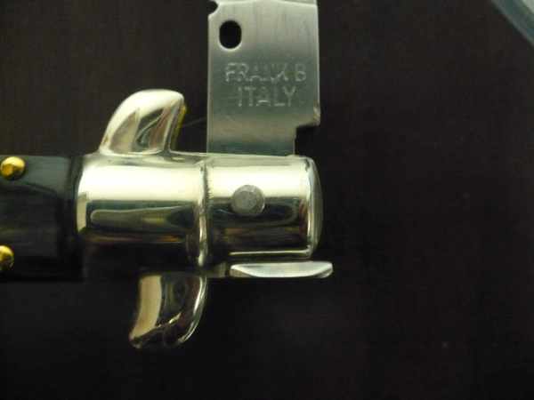 Picklock - Frank Beltrame - Italian stiletto -pugnale 23cm, lama dagger- corno di bufalo scuro FB  P23/58 - 12