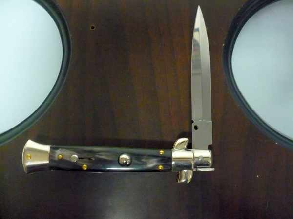 Picklock - Frank Beltrame - Italian stiletto -pugnale 23cm, lama dagger- corno di bufalo scuro FB  P23/58 - 12
