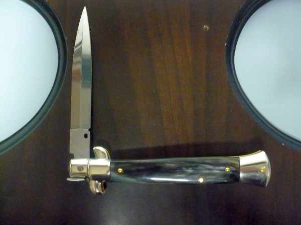 Picklock - Frank Beltrame - Italian stiletto -pugnale 23cm, lama dagger- corno di bufalo scuro FB  P23/58 - 12