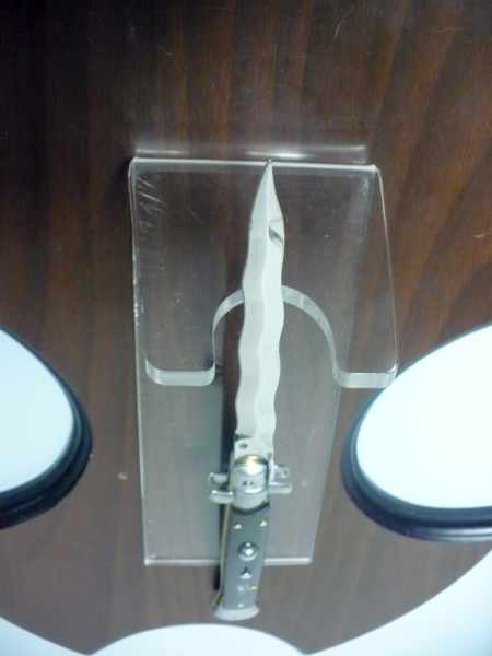 Frank Beltrame , italian stiletto , pugnale - 28 cm , corno di bufalo scuro, lama kriss, modello FB 28/58K- 12