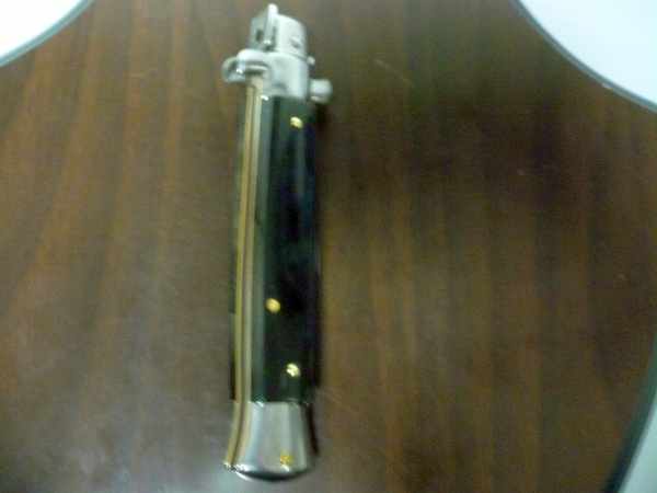 Frank Beltrame , italian stiletto , pugnale - 23 cm , corno di bufalo scuro,lama baionetta , modello FB 23/58B -14