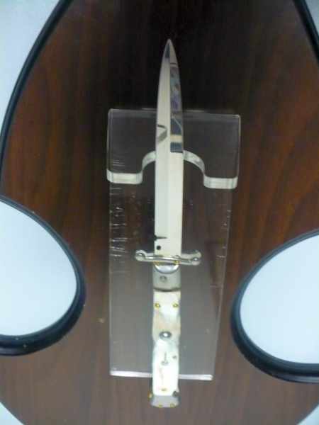 Swinguard Frank Beltrame - italian stiletto 28 cm -bufalo chiaro , lama baionetta - FB 550/48B - 13
