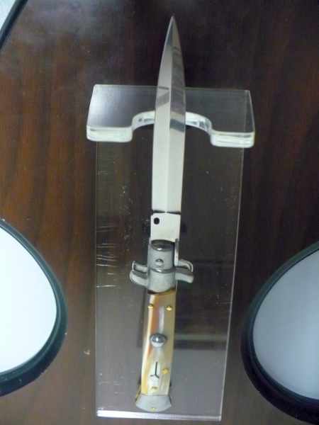 Italian stiletto - pugnale Frank Beltrame - 23 cm -corno di bufalo chiaro- lama dagger  FB 23/48D - 17