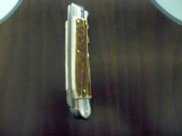 Swinguard Medici- italian stiletto, coltello a scatto, 18,50 cm - AKC World , lama dagger , corno di cervo / deer horn