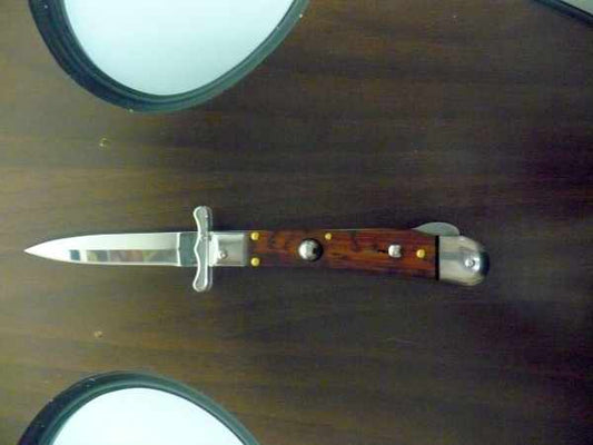 Swinguard Medici- italian stiletto, coltello a scatto, 18,50 cm - AKC World , lama dagger , legno di serpente / snake wood - 3