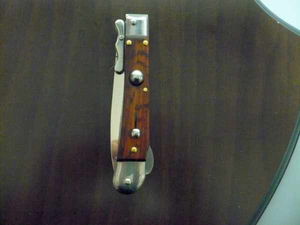 Swinguard Medici- italian stiletto, coltello a scatto, 18,50 cm - AKC World , lama dagger , legno di serpente / snake wood - 3