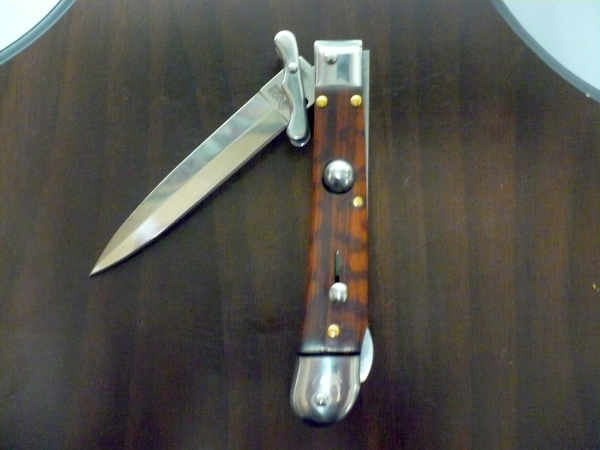 Swinguard Medici- italian stiletto, coltello a scatto, 18,50 cm - AKC World , lama dagger , legno di serpente / snake wood - 3