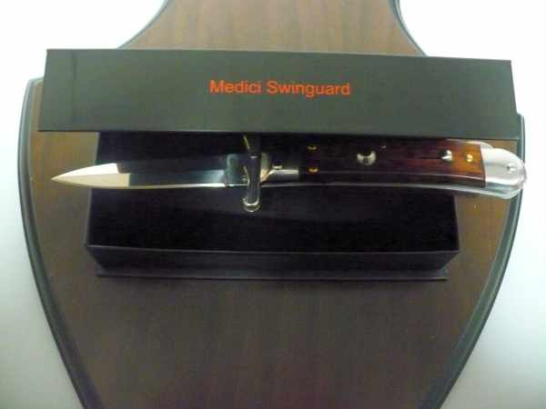Swinguard Medici- italian stiletto, coltello a scatto, 18,50 cm - AKC World , lama dagger , legno di serpente / snake wood - 3