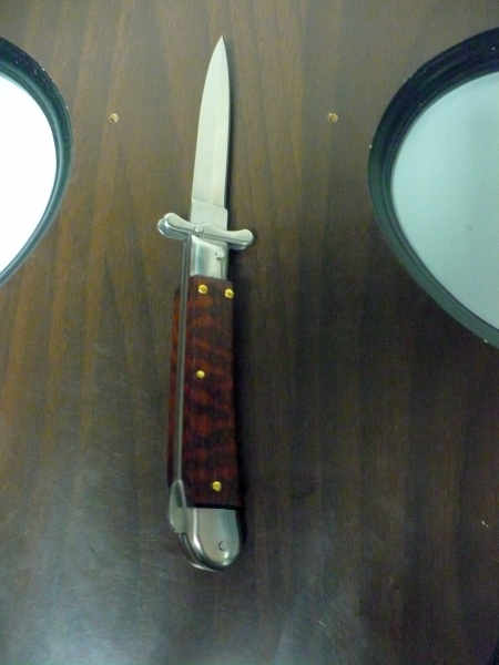 Swinguard Medici- italian stiletto, coltello a scatto, 18,50 cm - AKC World , lama dagger , legno di serpente / snake wood - 3