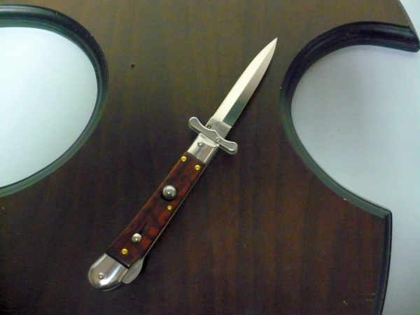 Swinguard Medici- italian stiletto, coltello a scatto, 18,50 cm - AKC World , lama dagger , legno di serpente / snake wood - 3