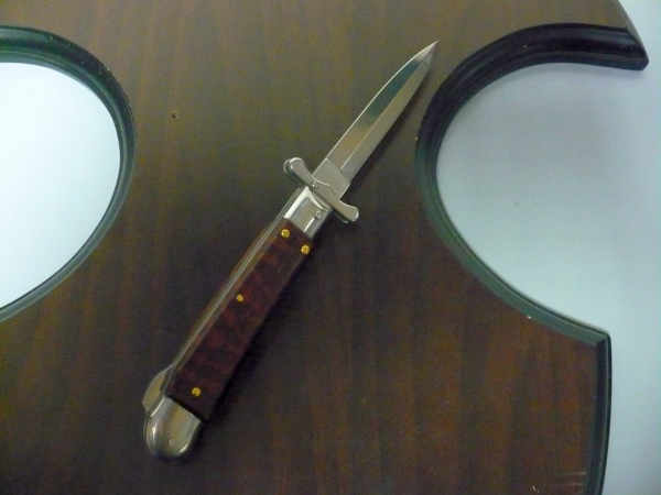 Swinguard Medici- italian stiletto, coltello a scatto, 18,50 cm - AKC World , lama dagger , legno di serpente / snake wood - 3