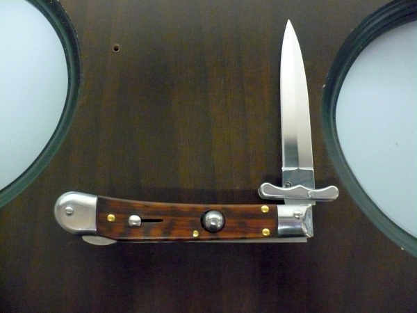 Swinguard Medici- italian stiletto, coltello a scatto, 18,50 cm - AKC World , lama dagger , legno di serpente / snake wood - 3