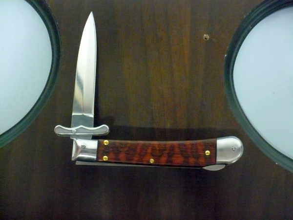 Swinguard Medici- italian stiletto, coltello a scatto, 18,50 cm - AKC World , lama dagger , legno di serpente / snake wood - 3