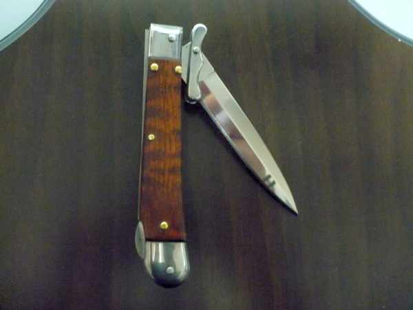 Swinguard Medici- italian stiletto, coltello a scatto, 18,50 cm - AKC World , lama dagger , legno di serpente / snake wood - 3