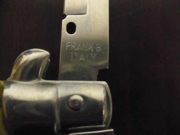 Frank Beltrame - italian stiletto , pugnale - 23 cm - corno di bufalo chiaro - lama baionetta - moddello FB 23/48B -18