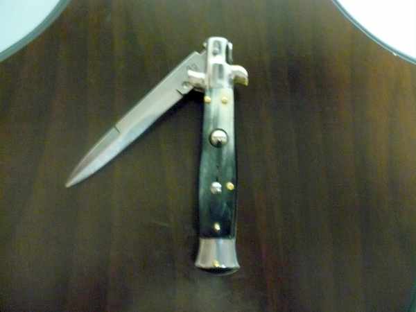 Picklock -Italian stiletto -pugnale 18cm- corno di bufalo - 1