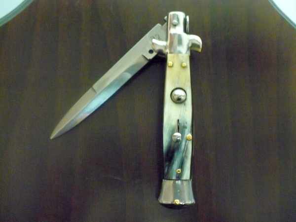 Picklock -Italian stiletto -pugnale 18cm- corno di bufalo - 2