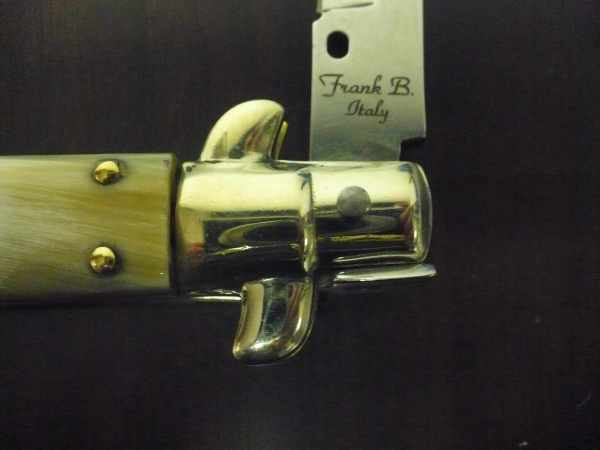 Picklock - Frank Beltrame - Italian stiletto -pugnale 28cm, lama baionetta- corno di bufalo brasiliano FB  P28/09 -1