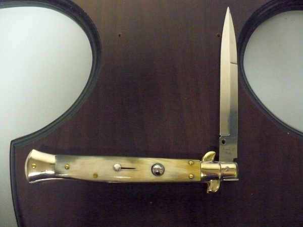 Picklock - Frank Beltrame - Italian stiletto -pugnale 28cm, lama baionetta- corno di bufalo brasiliano FB  P28/09 -1