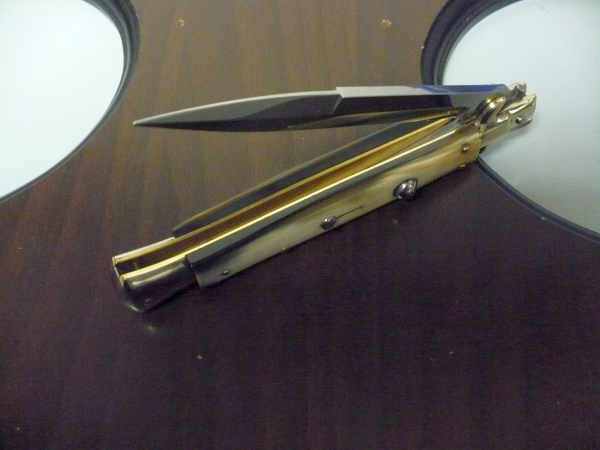 Picklock - Frank Beltrame - Italian stiletto -pugnale 28cm, lama baionetta- corno di bufalo brasiliano FB  P28/09 -1