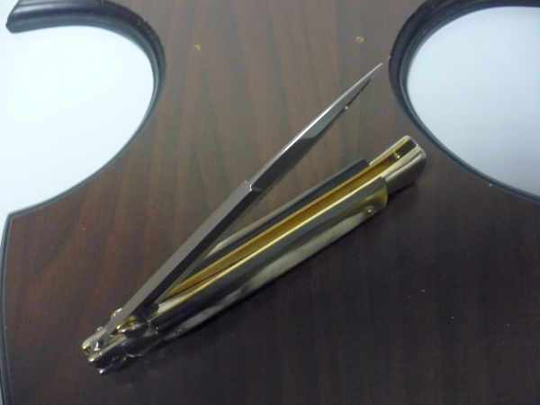 Picklock - Frank Beltrame - Italian stiletto -pugnale 28cm, lama baionetta- corno di bufalo brasiliano FB  P28/09 -1