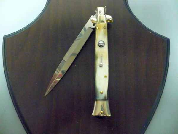 Picklock - Frank Beltrame - Italian stiletto -pugnale 28cm, lama baionetta- corno di bufalo brasiliano FB  P28/09 -1