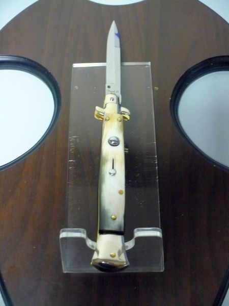 Picklock - Frank Beltrame - Italian stiletto -pugnale 28cm, lama baionetta- corno di bufalo brasiliano FB  P28/09 -1