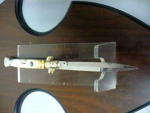 Picklock - Frank Beltrame - Italian stiletto -pugnale 28cm, lama baionetta- corno di bufalo brasiliano FB  P28/09 -1