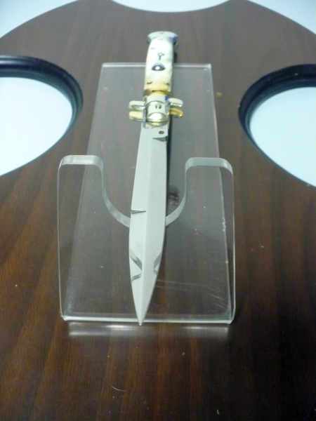 Picklock - Frank Beltrame - Italian stiletto -pugnale 28cm, lama baionetta- corno di bufalo brasiliano FB  P28/09 -1