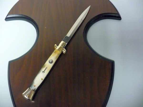 Picklock - Frank Beltrame - Italian stiletto -pugnale 28cm, lama baionetta- corno di bufalo brasiliano FB  P28/09 -1